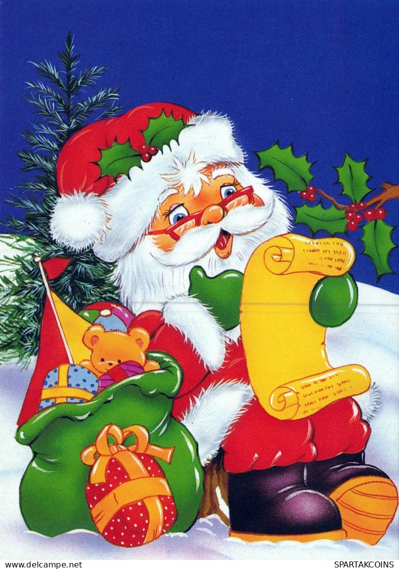 BABBO NATALE Natale Vintage Cartolina CPSM #PAK655.IT - Santa Claus