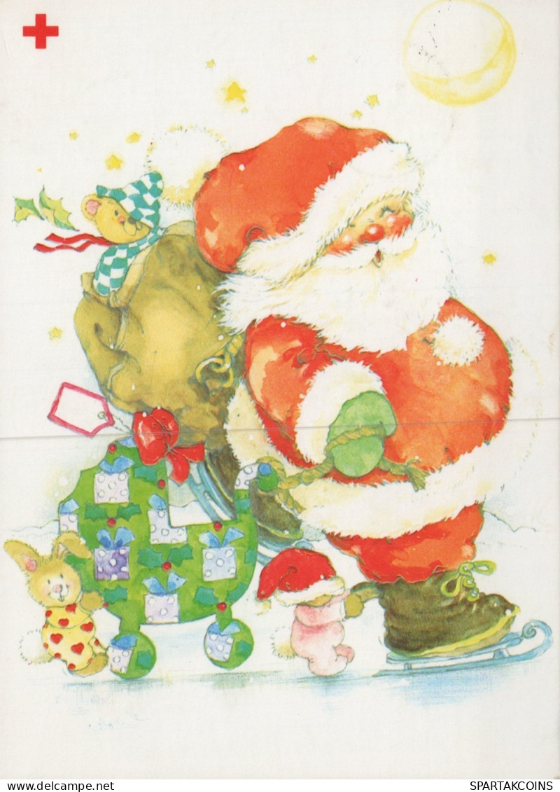 BABBO NATALE Natale Vintage Cartolina CPSM #PAK585.IT - Santa Claus