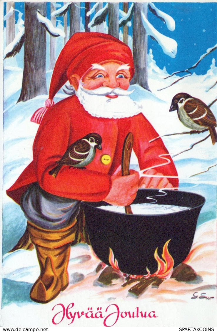 BABBO NATALE Natale Vintage Cartolina CPSM #PAK392.IT - Kerstman