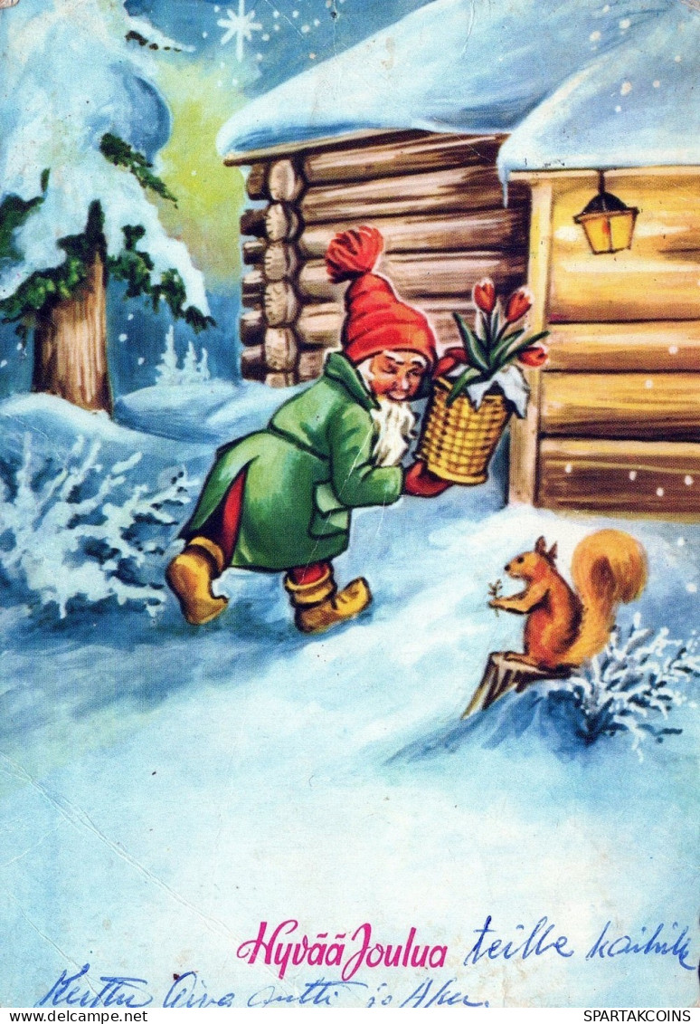 BABBO NATALE Natale Vintage Cartolina CPSM #PAK454.IT - Kerstman
