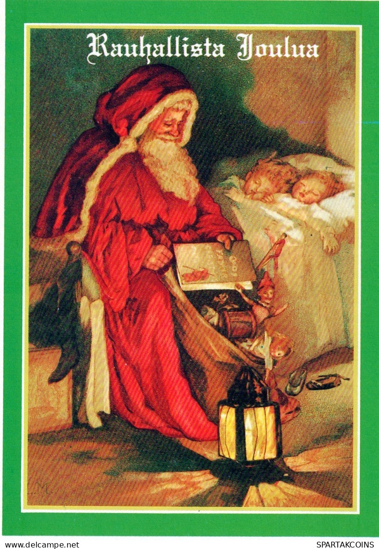 BABBO NATALE BAMBINO Natale Vintage Cartolina CPSM #PAK235.IT - Santa Claus