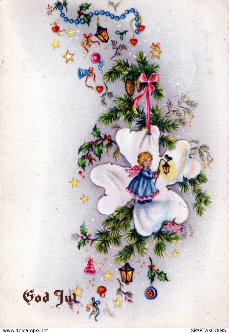 ANGELO Buon Anno Natale Vintage Cartolina CPSM #PAJ283.IT - Engel