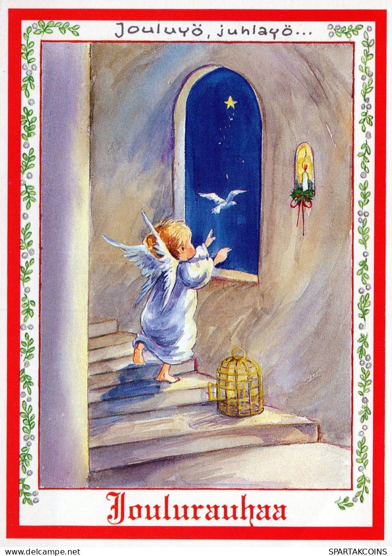 ANGELO Buon Anno Natale Vintage Cartolina CPSM #PAJ023.IT - Angels