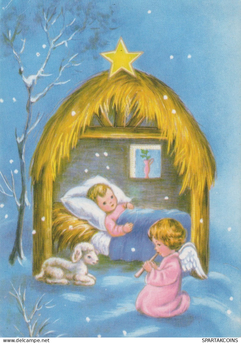 ANGELO Buon Anno Natale Vintage Cartolina CPSM #PAH399.IT - Angels