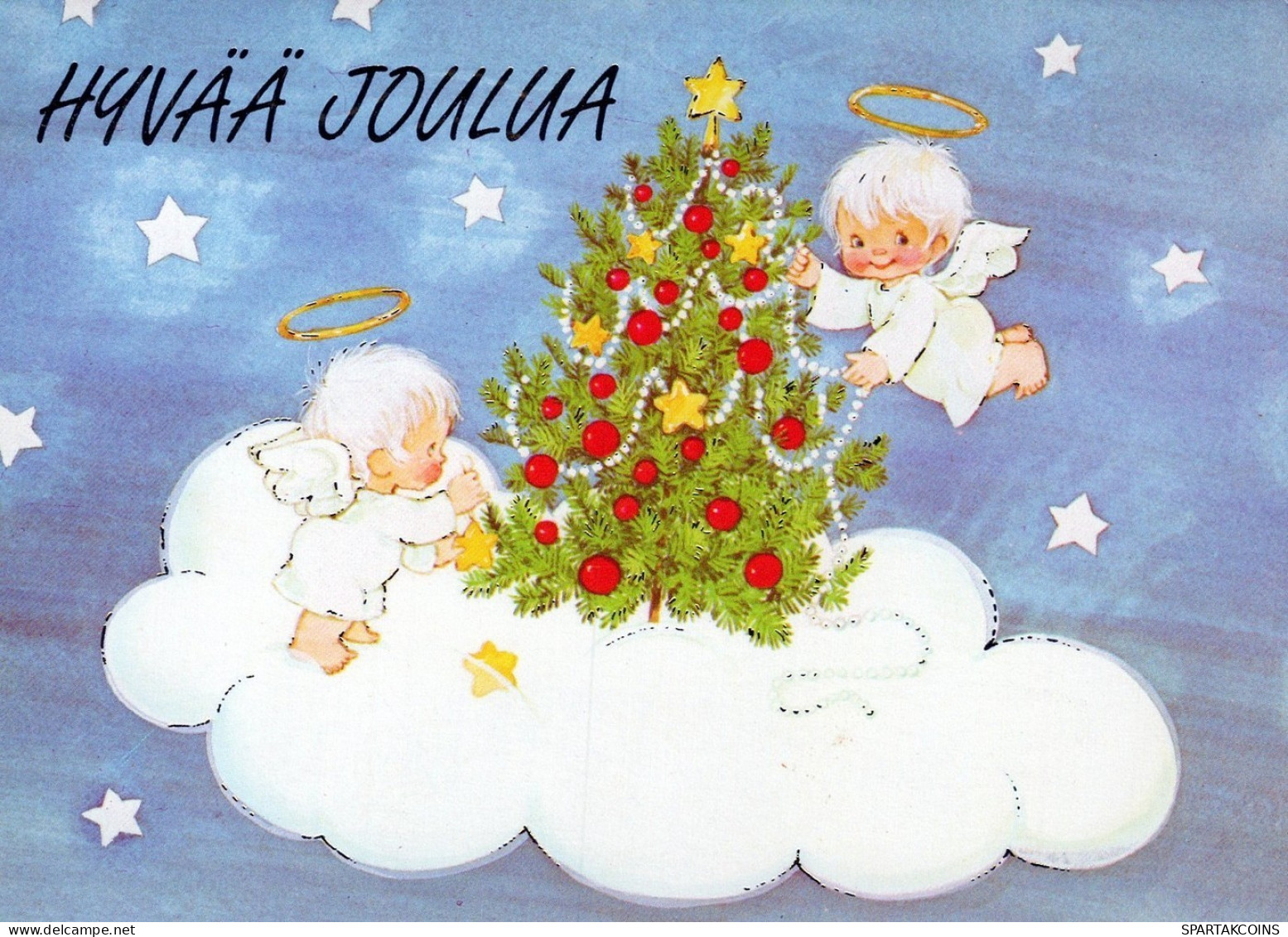 ANGELO Buon Anno Natale Vintage Cartolina CPSM #PAH015.IT - Angels