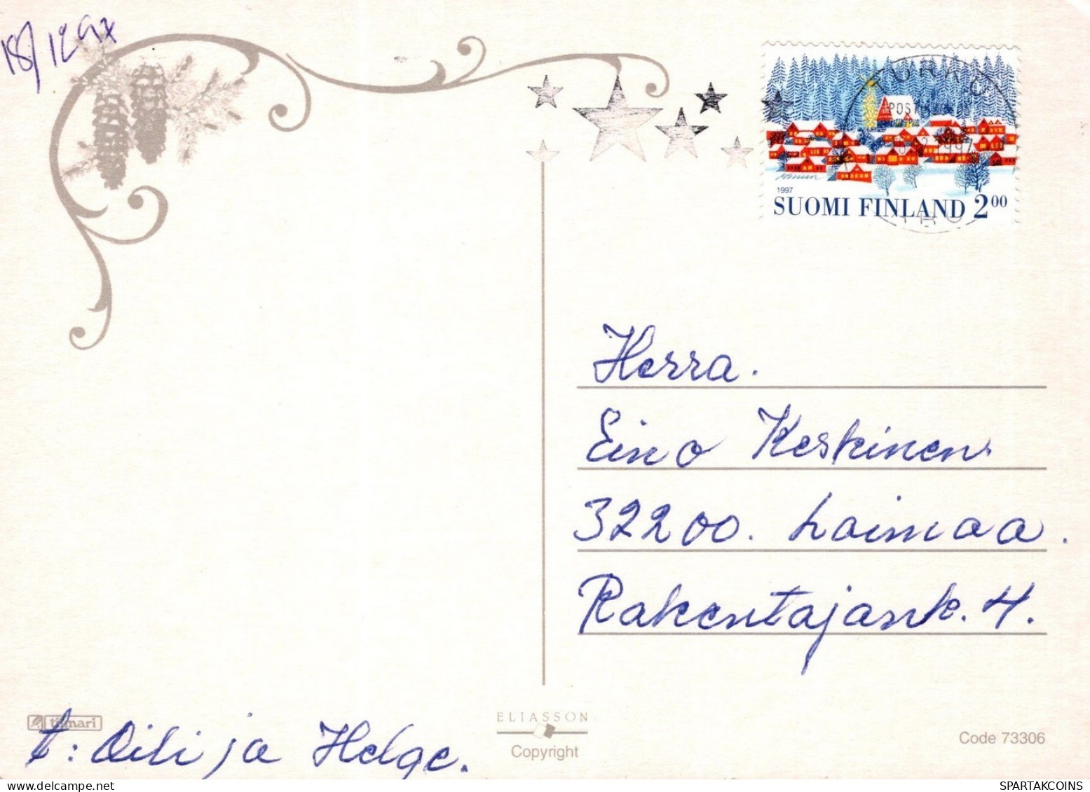 ANGELO Buon Anno Natale Vintage Cartolina CPSM #PAH205.IT - Engelen