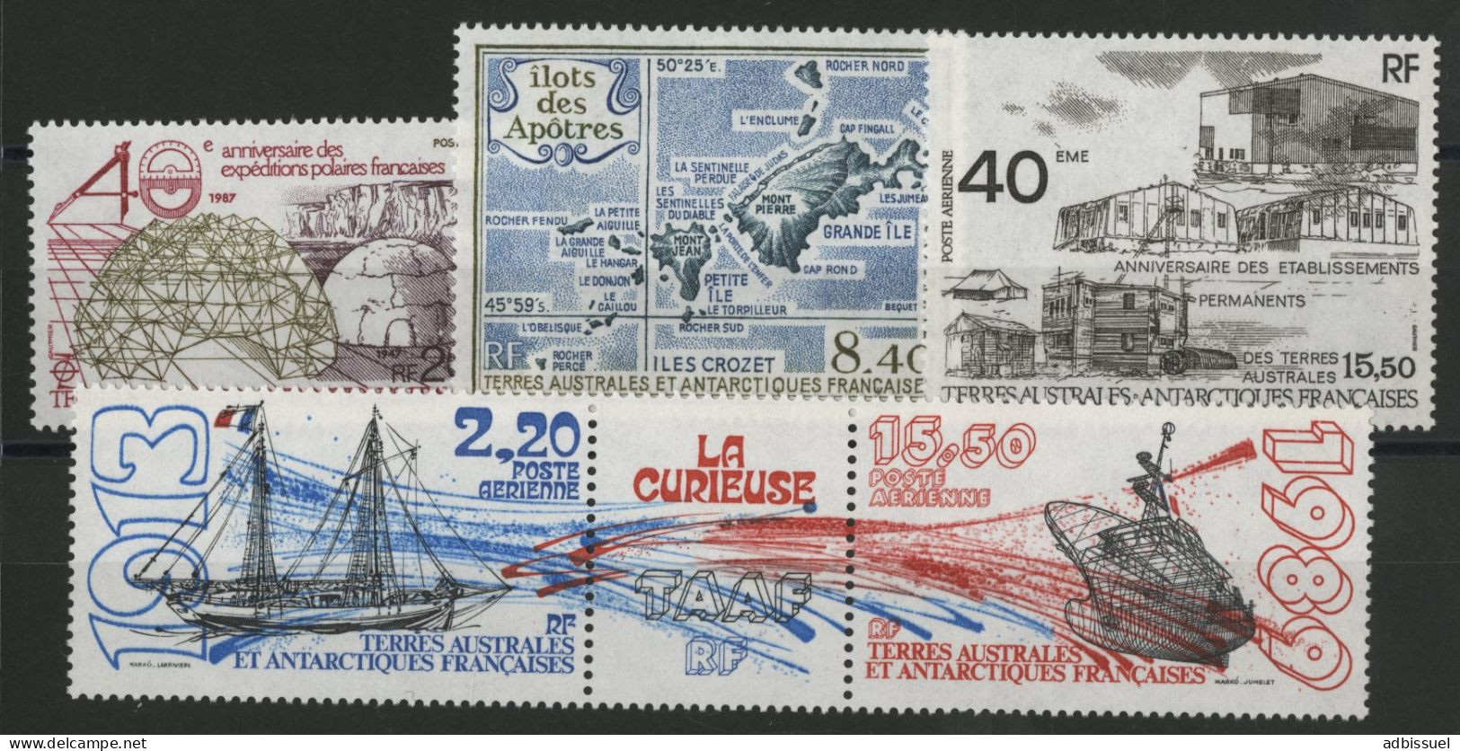 TAAF POSTE AERIENNE PA N° 102 à 106A Cote 30,70 € Neufs Sans Charnière ** (MNH)  TB - Poste Aérienne