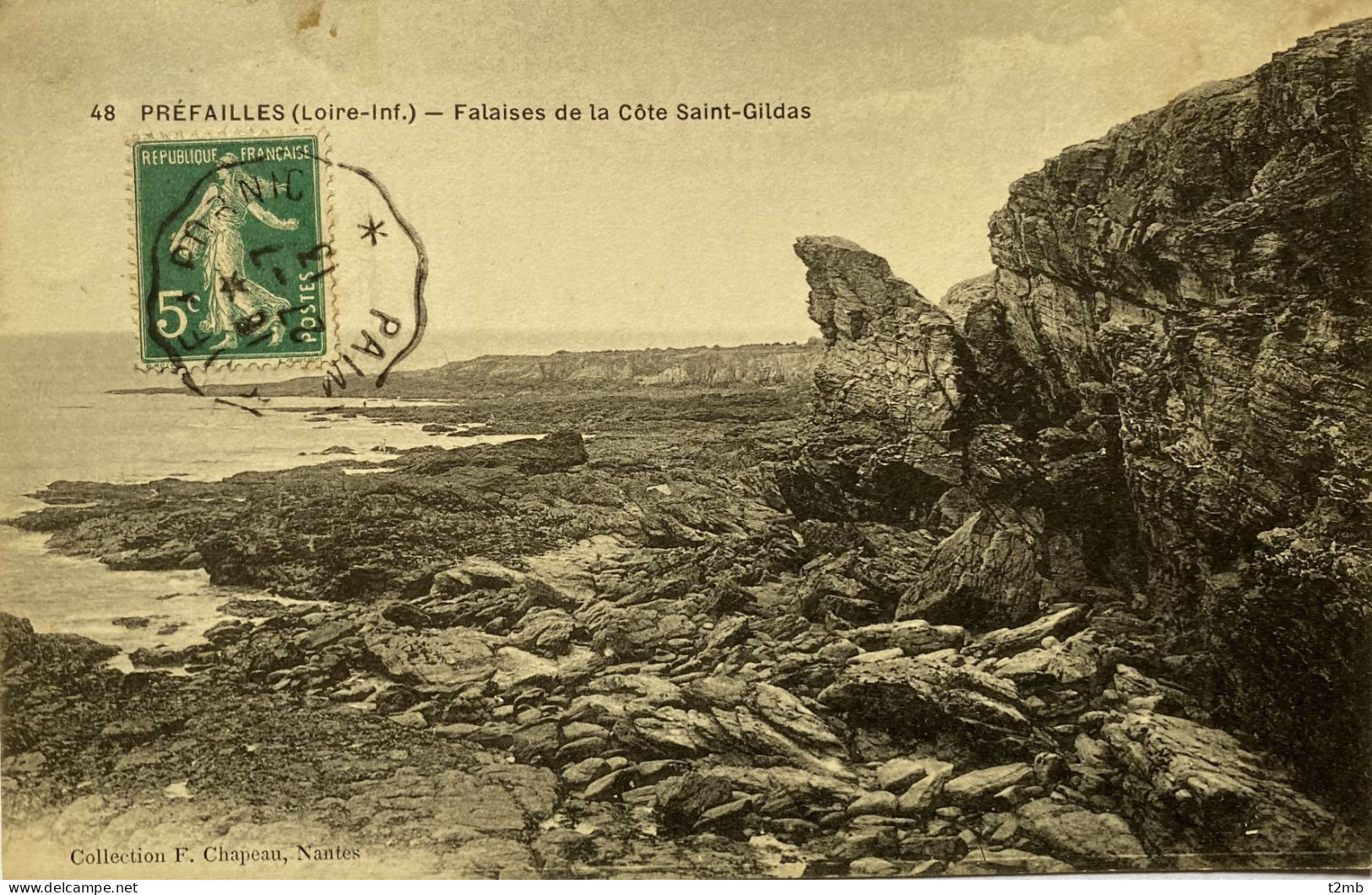 CPA PREFAILLES (Loire Atlantique) - Falaises De La Côte Saint-Gildas (n° 48) - Préfailles