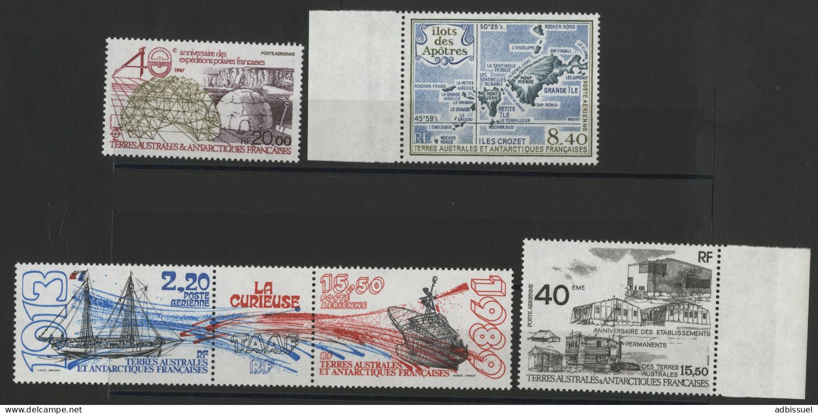 TAAF POSTE AERIENNE PA N° 102 à 109 Cote 56,90 € Neufs Sans Charnière ** (MNH)  TB - Corréo Aéreo