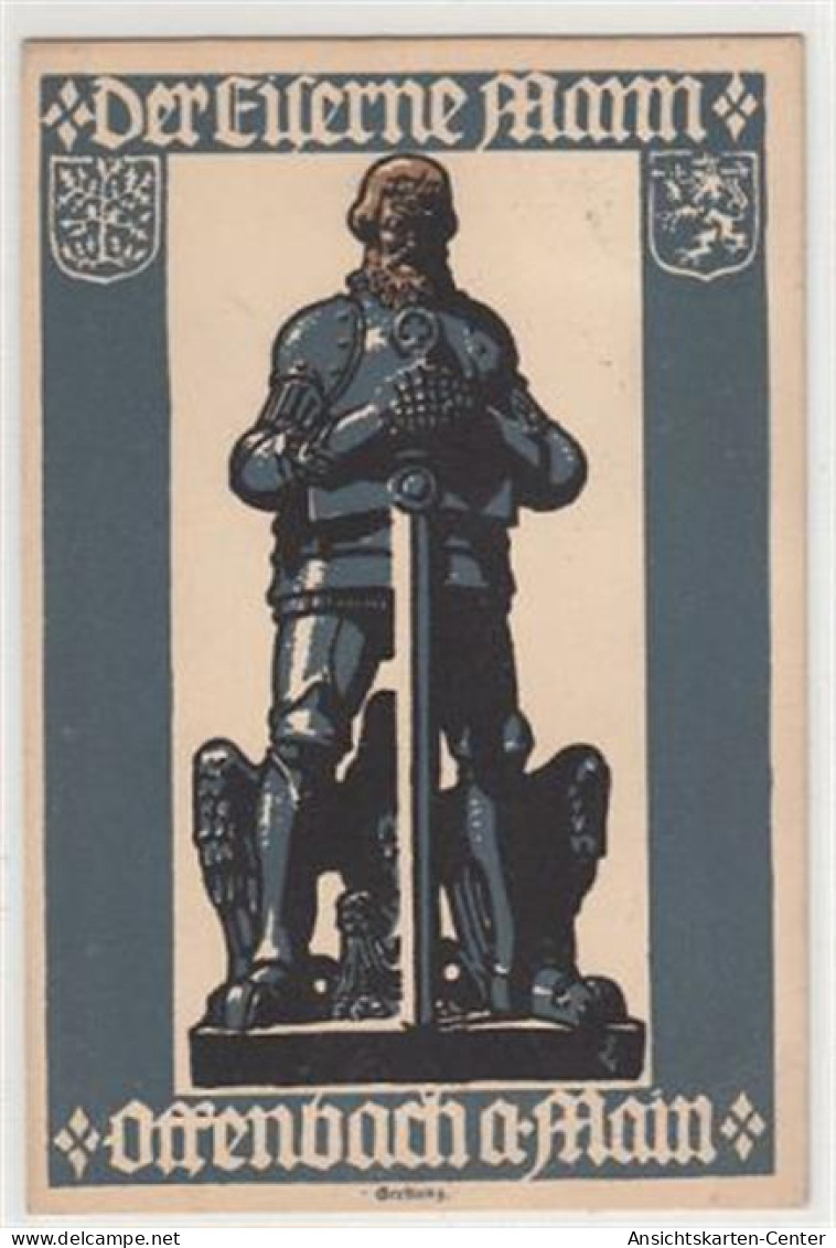 39089606 - Offenbach, Nagelungskarte. Der Eiserne Mann Gelaufen, 1915 Kleiner Knick Unten Rechts, Sonst Gut Erhalten - Offenbach