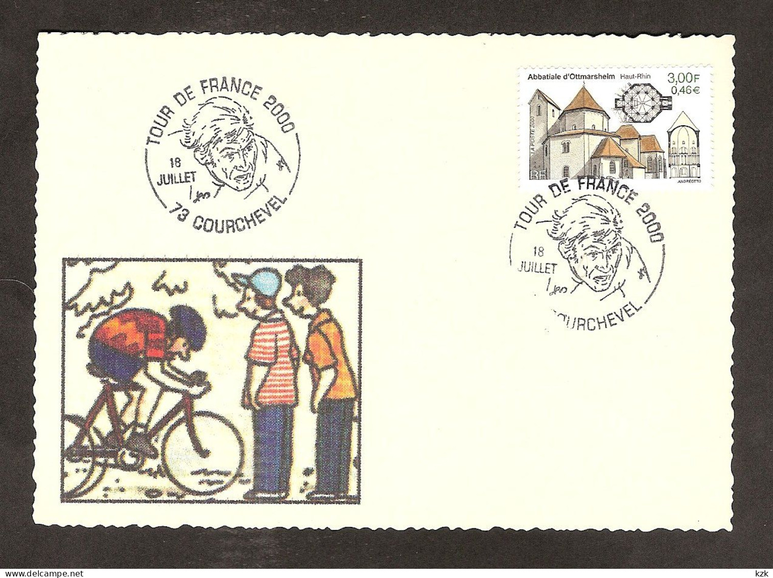 2 06	013	-	Tour De France 2000  -  Oblitération Courchevel Le 18/07/2000 - Cycling