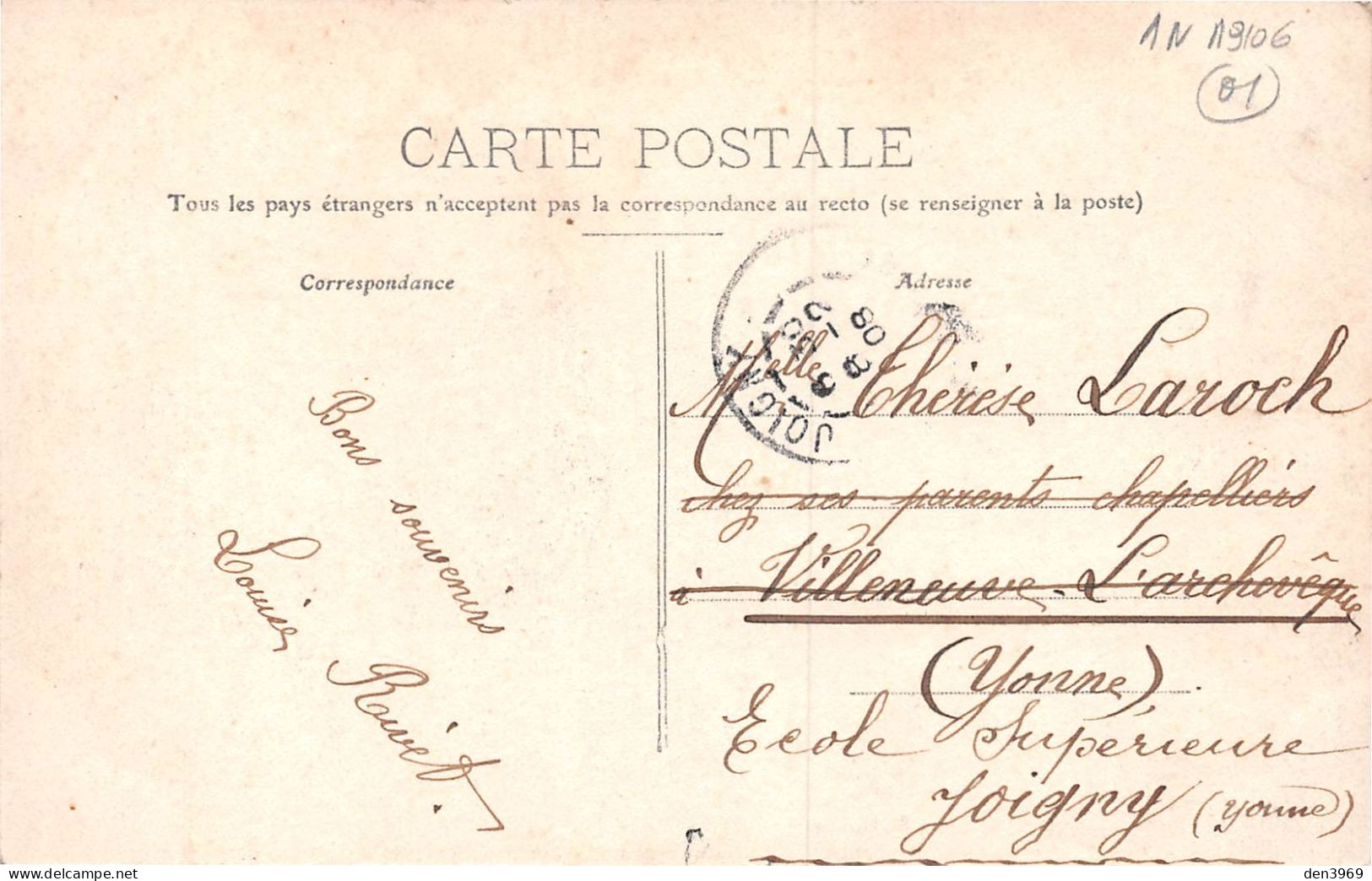 PONT-de-VAUX (Ain) - Place Joubert - Passage Du Tramway - Voyagé 1908 (2 Scans) - Pont-de-Vaux