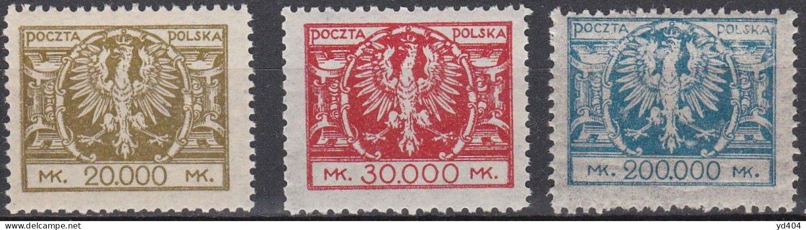 PL202 – POLOGNE - POLAND – 1924 – ARMS OF POLAND – MI # 192/3-196 MNH 11 € - Unused Stamps
