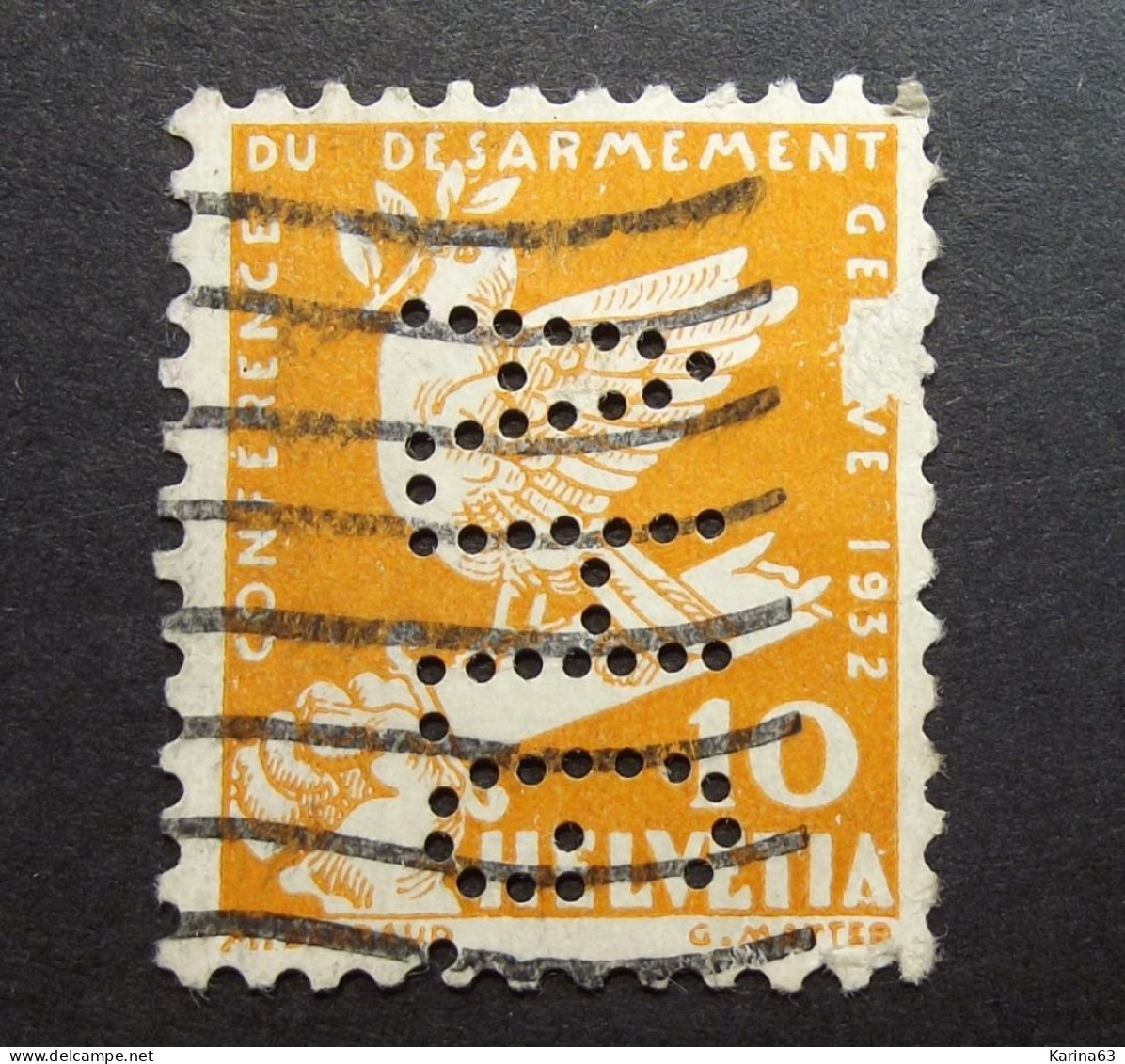 Suisse - Switzerland  - Perfin - Lochung - A. H. G  - A.H. Guggenheim AG - 1906 - 1945 -  Cancelled - Perfins