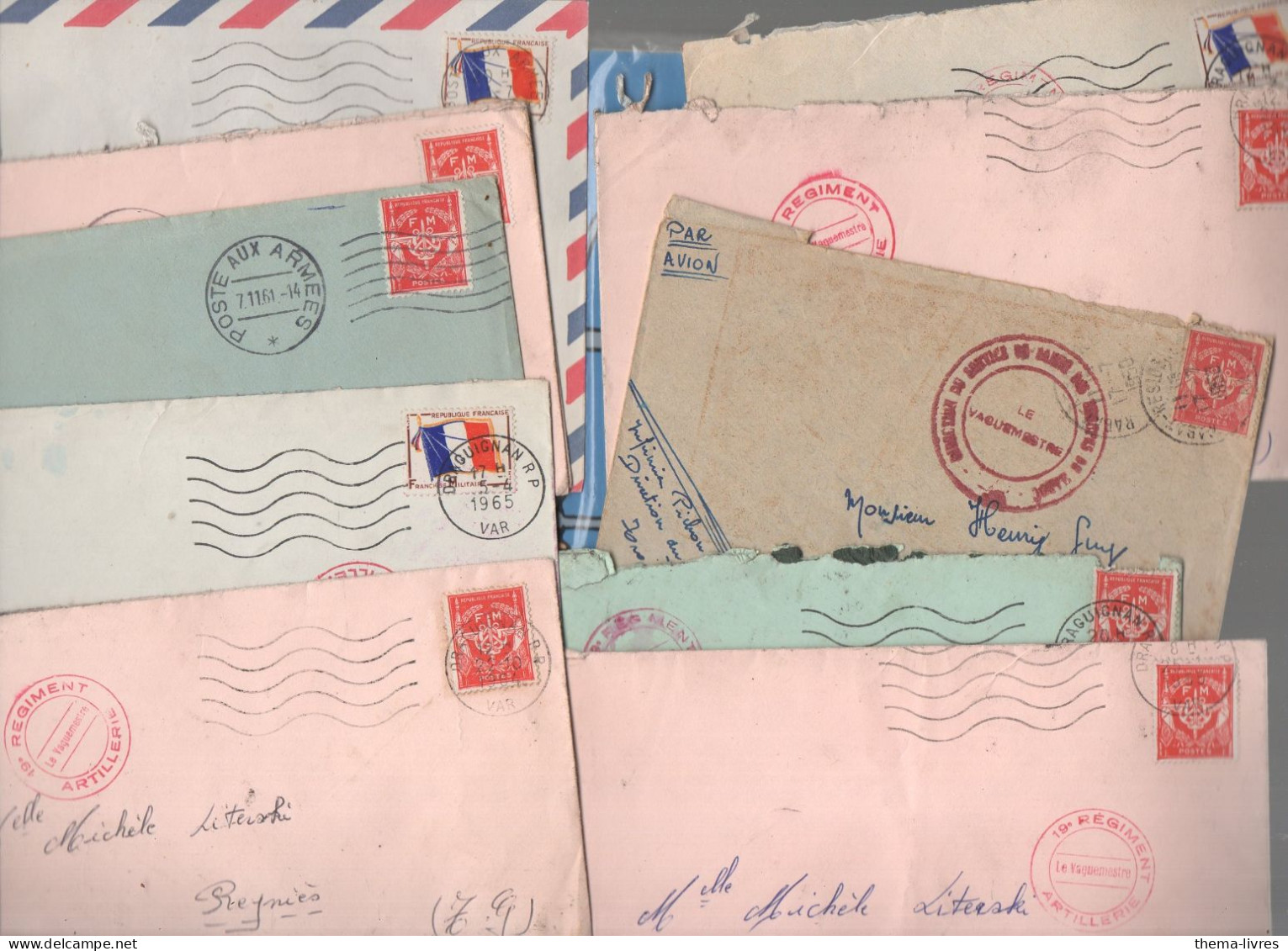 Lot De 15 Enveloppes  FRANCHISE MILITAIRE    XXe Avec Ou Sans Timbre  (PPP47325) - Briefe U. Dokumente