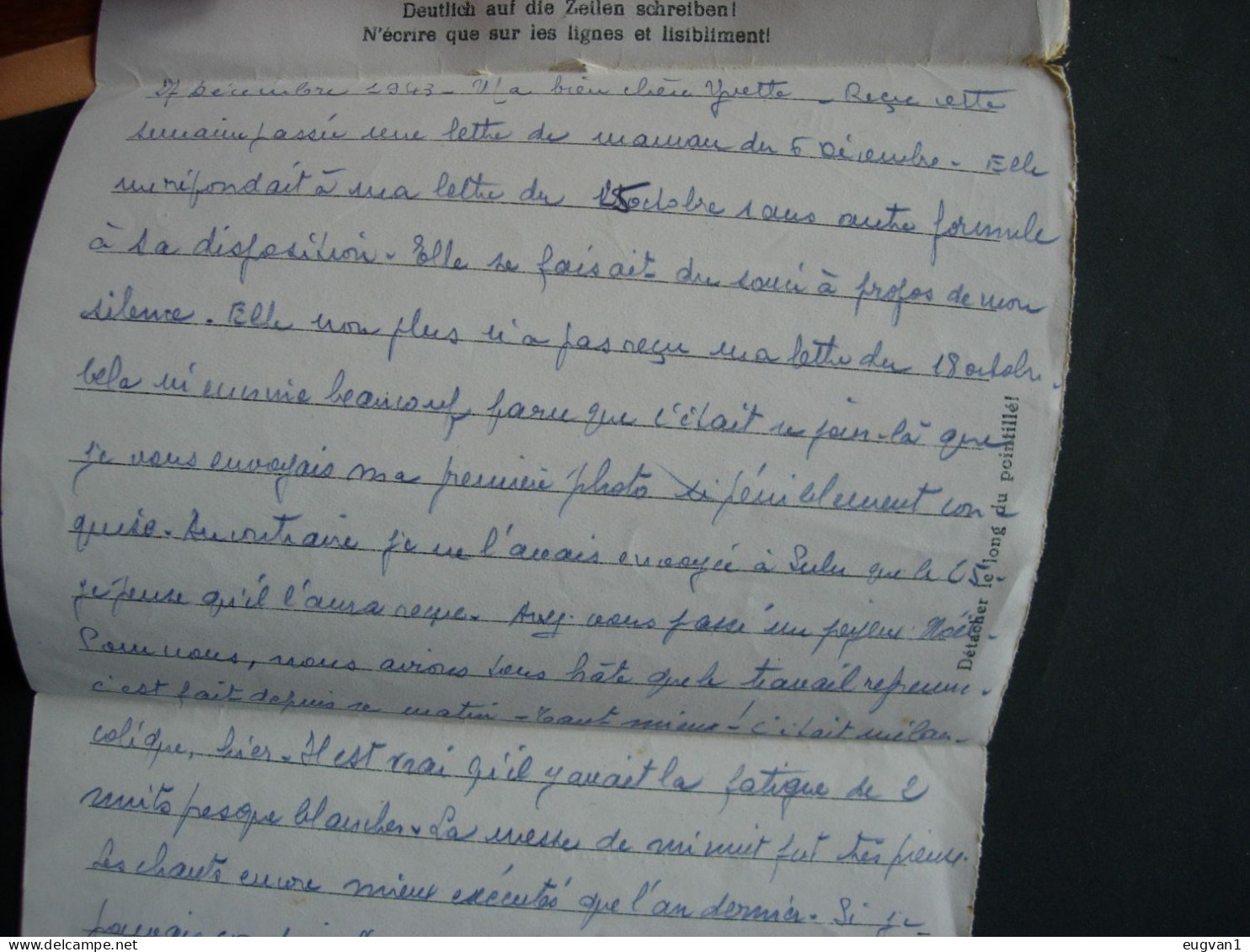 Belgique. Correspondance Des Prisonniers De Guerre.27.12.1944 Voir Les Scans. - Guerra 40 – 45 (Cartas & Documentos)