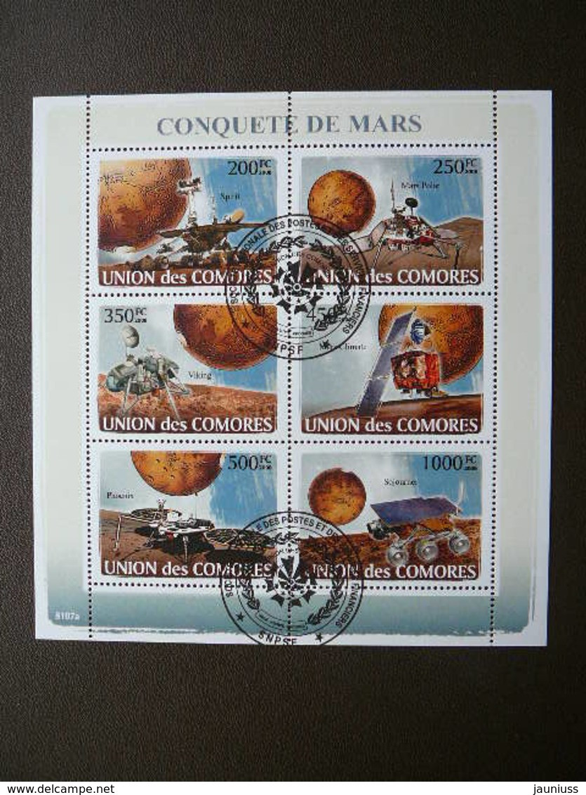 Mars Space. Raumfahrt. Espace # Comoros 2008 Used S/s #545 Comores - Autres & Non Classés