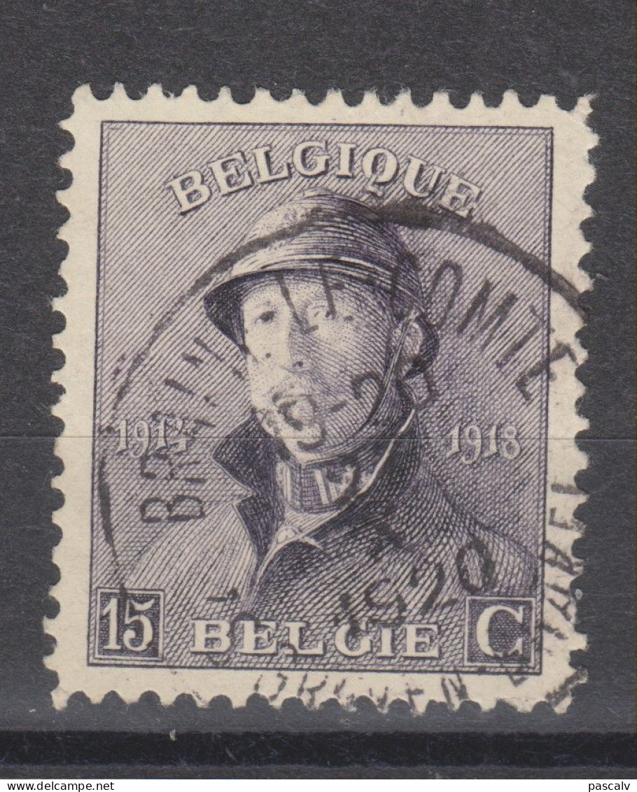 COB 169 Oblitération Centrale BRAINE-LE-COMTE - 1919-1920 Albert Met Helm