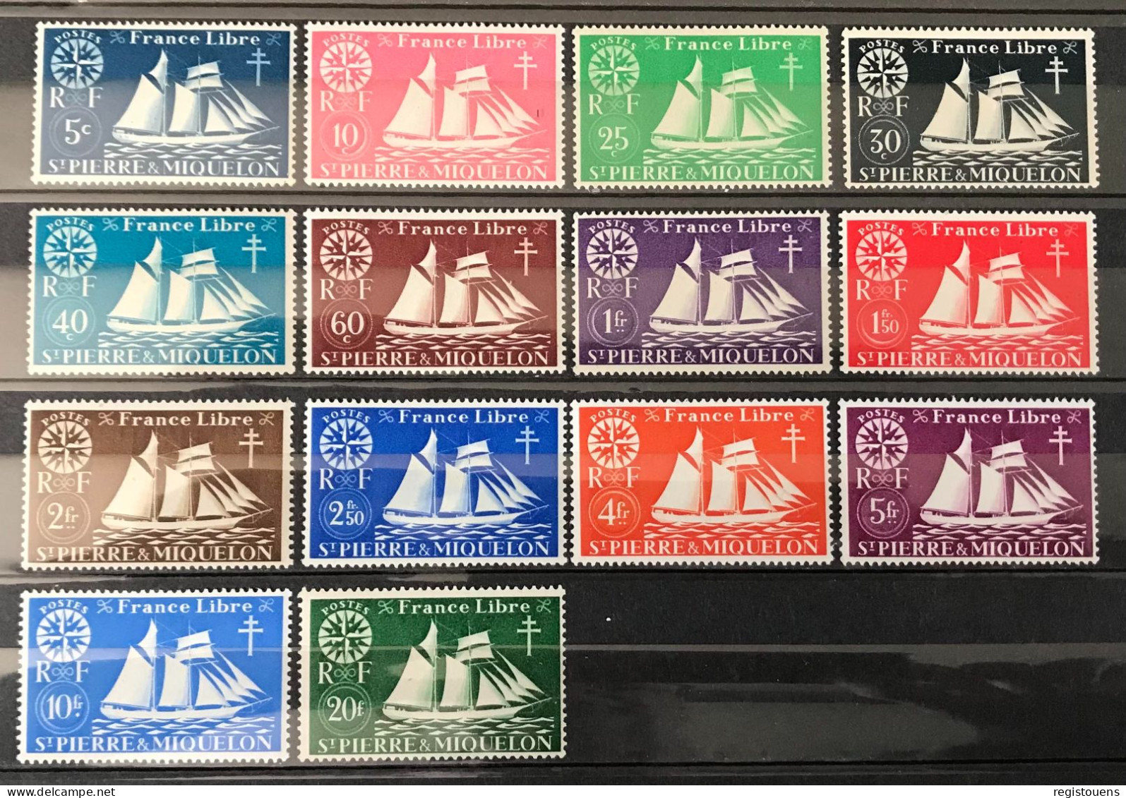 Lot De 14 Timbres Neufs** Saint Pierre Et Miquelon 1942 Yt N° 296 À 309 - Ungebraucht