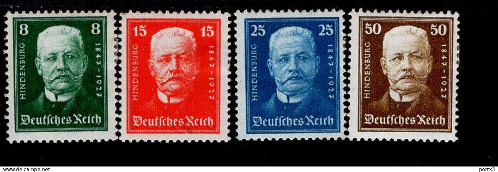 Deutsches Reich 403 - 406 Nothilfe Hindenburg MLH *  Falz (2) - Unused Stamps