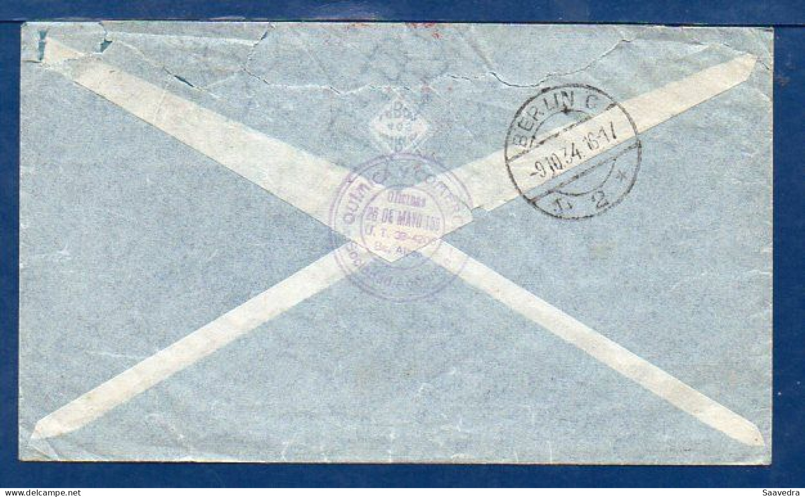 Argentina To Netherland, 1935, Via ZEPPELIN Flight G-409, SEE DESCRIPTION   (050) - Lettres & Documents