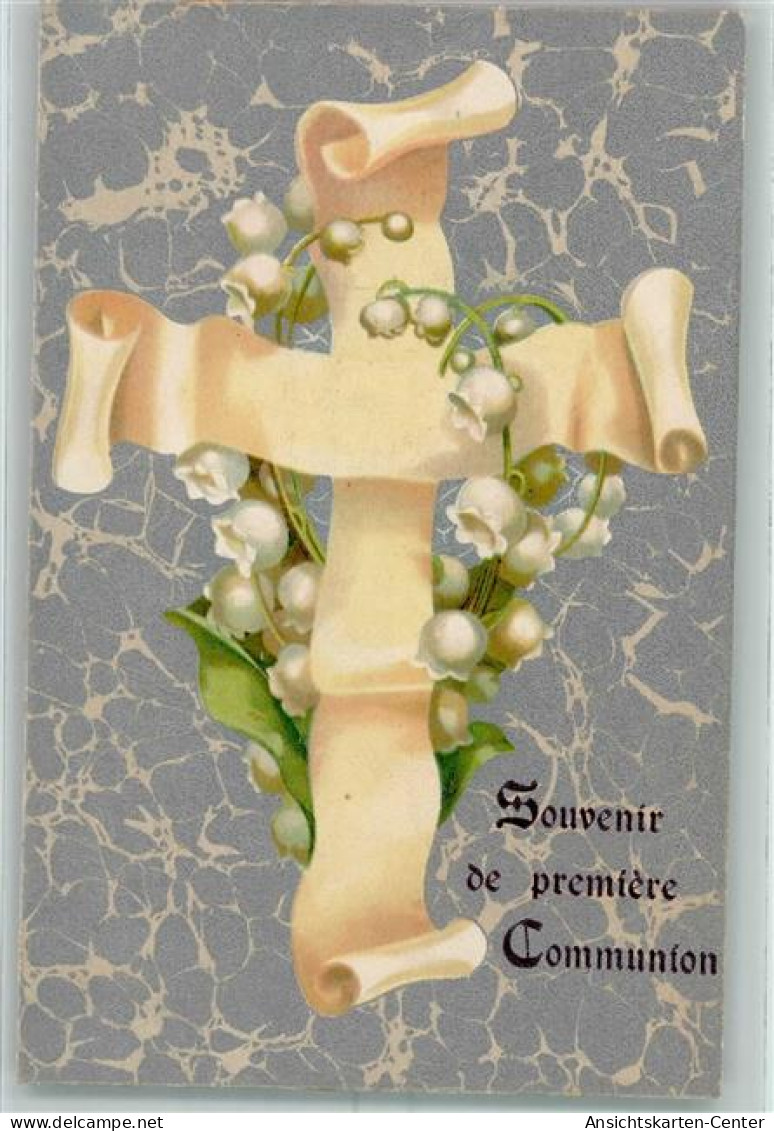 52283206 - Maigloeckchen Kreuz AK - Communion