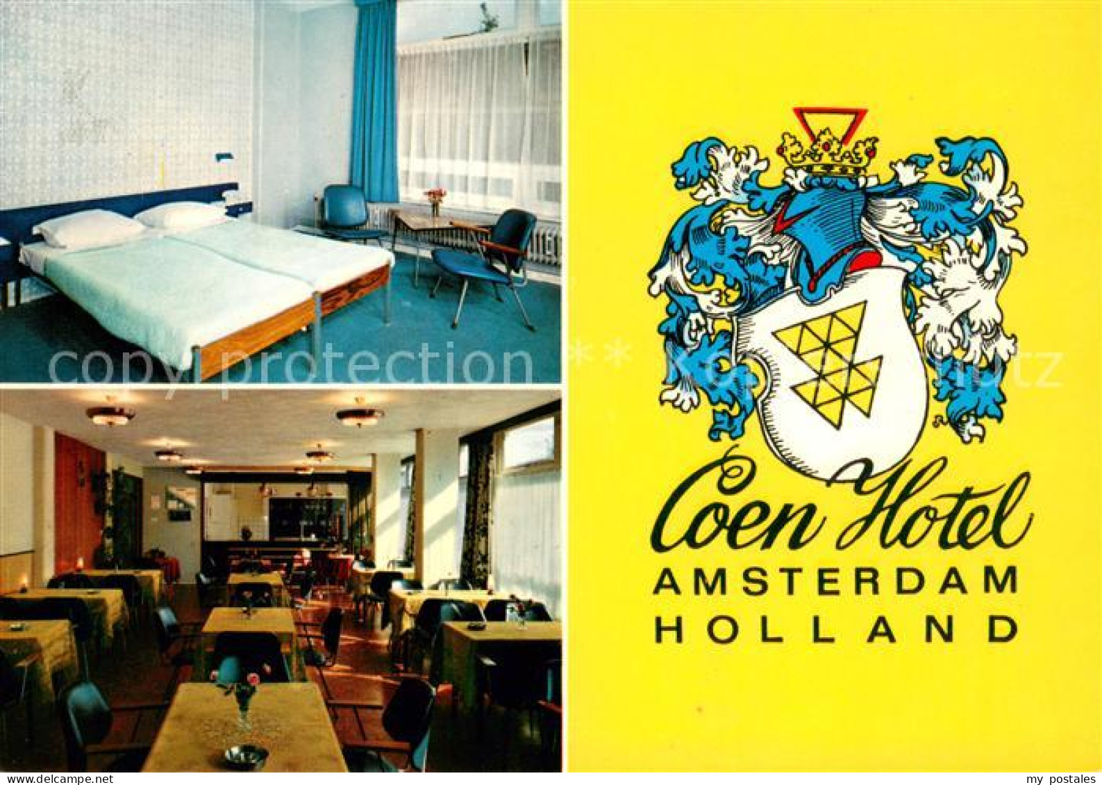 73637808 Amsterdam Niederlande Coen Hotel Restaurant Doppelzimmer Wappen Amsterd - Otros & Sin Clasificación