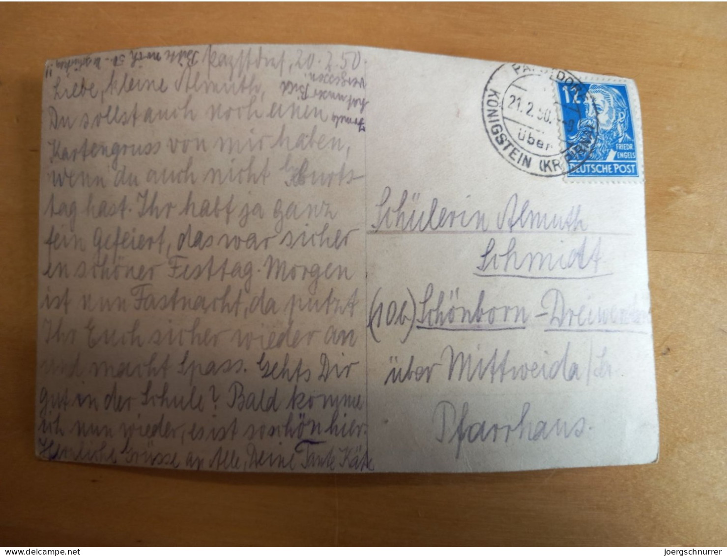 Papstdorf über Königstein - 1950 - Koenigstein (Saechs. Schw.)