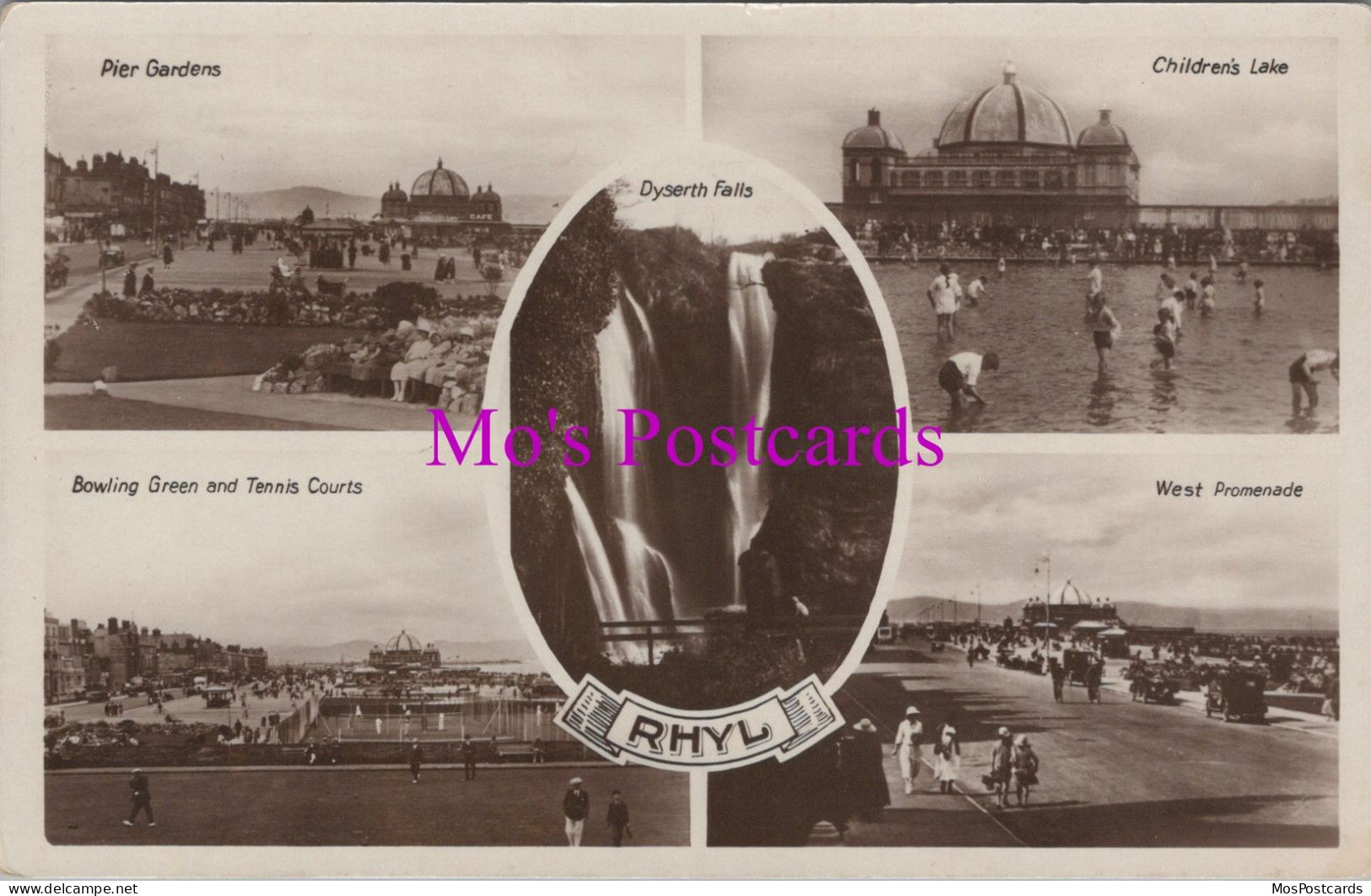 Wales Postcard - Rhyl Children's Lake And Pier Gardens  DZ315 - Flintshire