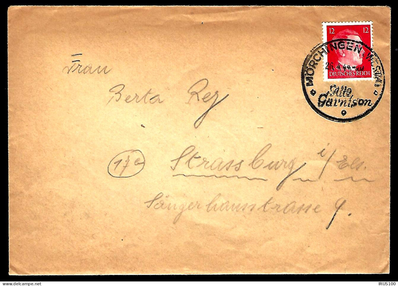 LETTRE DE MORHANGE (Mörchingen Westm Alte Garnison), Le 26-04-1944  - Briefe U. Dokumente