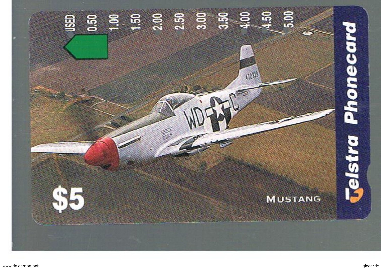 AUSTRALIA -   WAR PLANE: MUSTANG   - USED  - RIF. 10319 - Avions