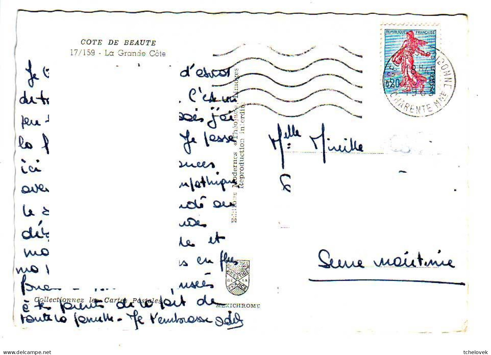 (17). Jonzac. (1) & Ed Iris. N° 17.159 La Grande Cote. Carrelet Peche & (2) Eglise 1962 - Jonzac