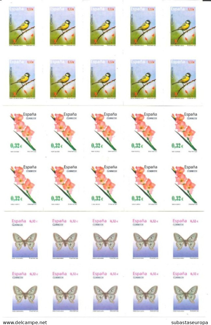 ** 4462H/4469H. Fauna Y Flora. Hojitas De 10 Sellos Procedentes De Los Carnets. Cat. 90 €. - Unused Stamps