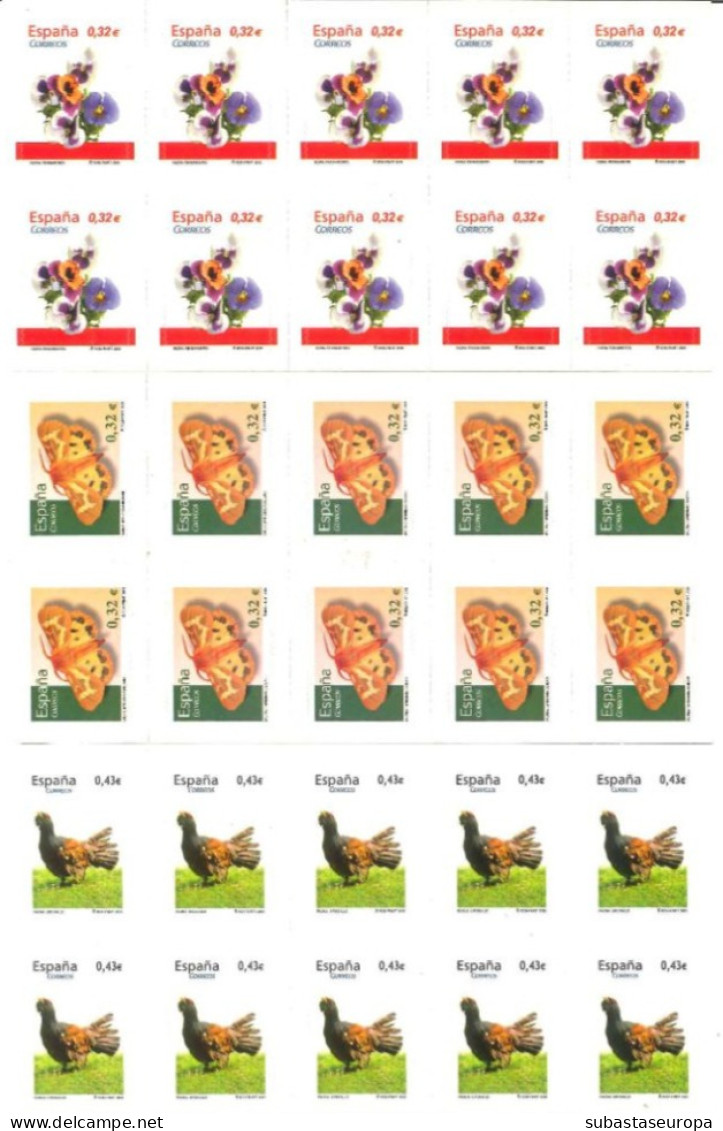 ** 4462H/4469H. Fauna Y Flora. Hojitas De 10 Sellos Procedentes De Los Carnets. Cat. 90 €. - Unused Stamps