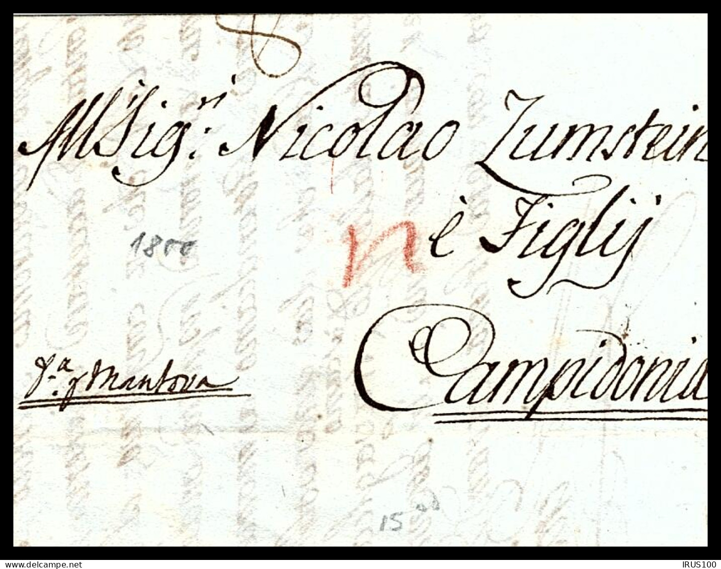 LETTRE DE BOLOGNE - 1800 - POUR CAMPIDONICO - 1. ...-1850 Prefilatelia