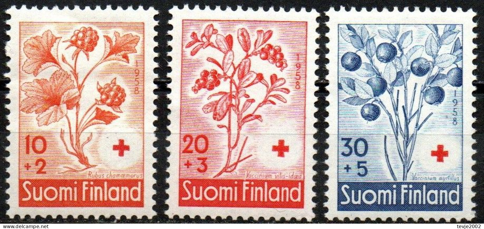 Finnland 1958 - Mi.Nr. 499 - 501 - Postfrisch MNH - Früchte Beeren Berries - Obst & Früchte