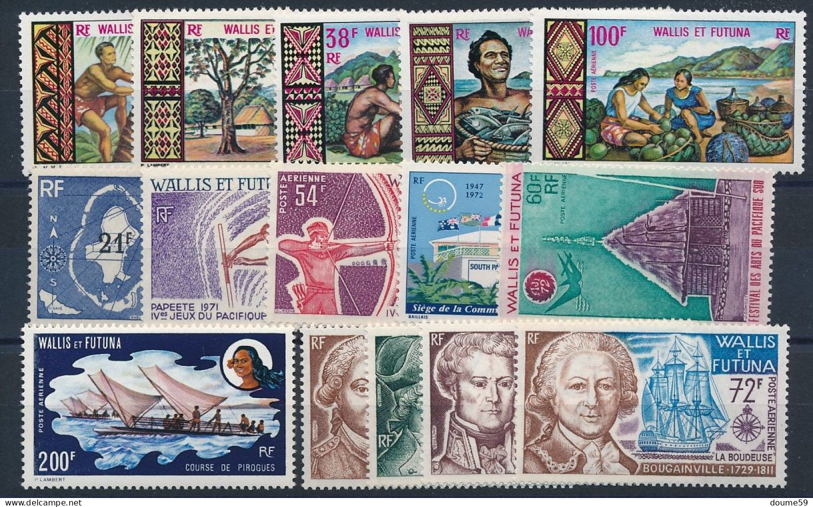 BD-413: WALLIS: PA** N°33/47 - Unused Stamps