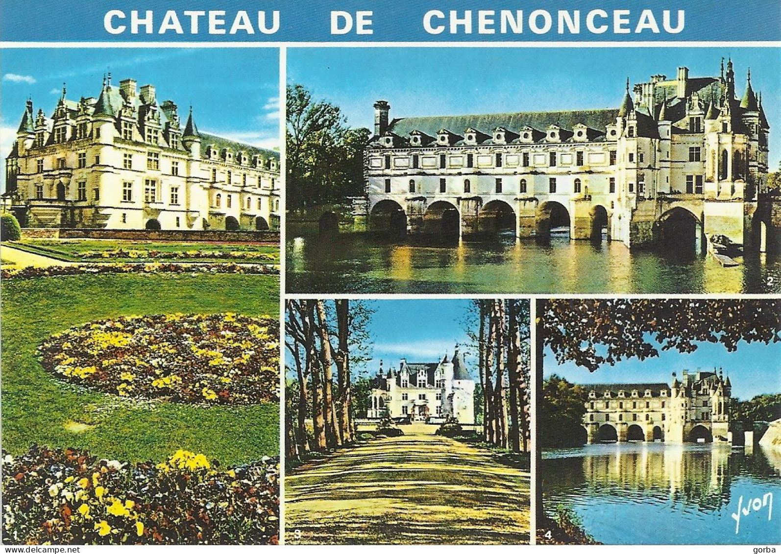 *CPM  - 37 - CHENONCEAU - Le Château - Multivues - Chenonceaux