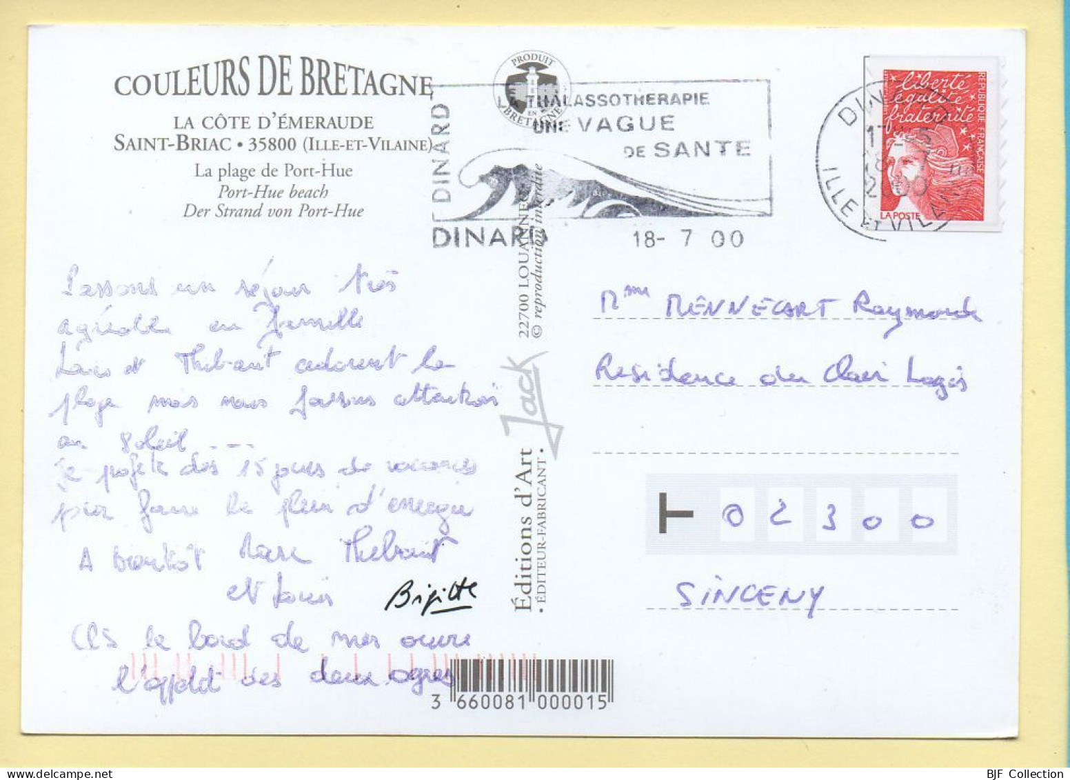 35. SAINT-BRIAC – La Plage De Port-Hue (voir Scan Recto/verso) - Saint-Briac