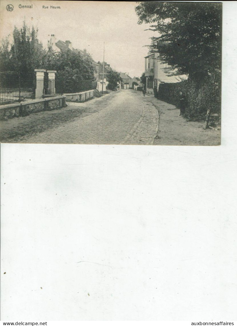 GENVAL RUE NEUVE ECRITE EN 1909/7 - Autres & Non Classés