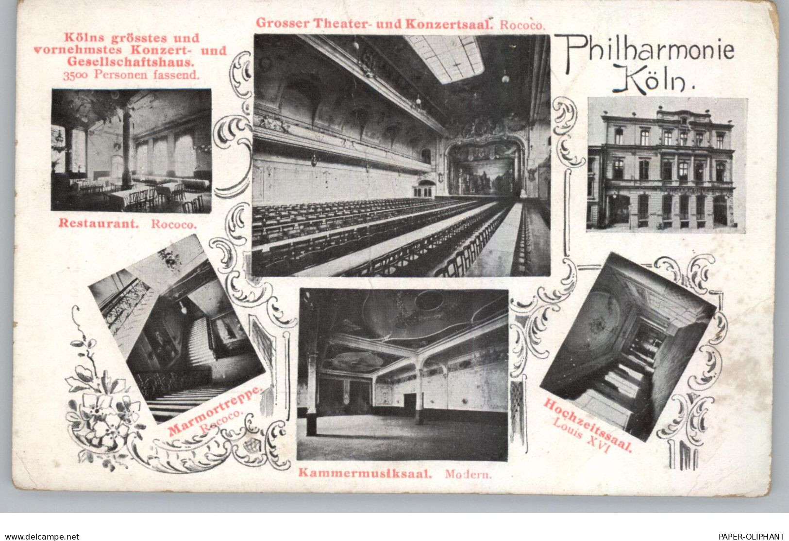 5000  KÖLN, Philharmonie, 1919, Kölns Grösstes Konzert- Und Gesellschaftshaus - Koeln