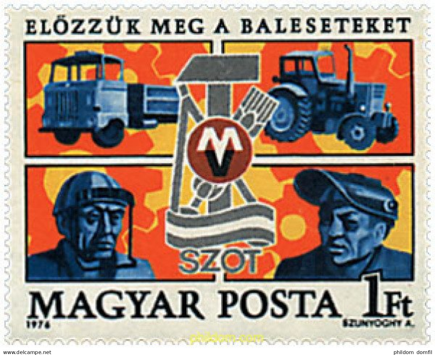 42041 MNH HUNGRIA 1976 PROTECCION EN EL TRABAJO - Unused Stamps