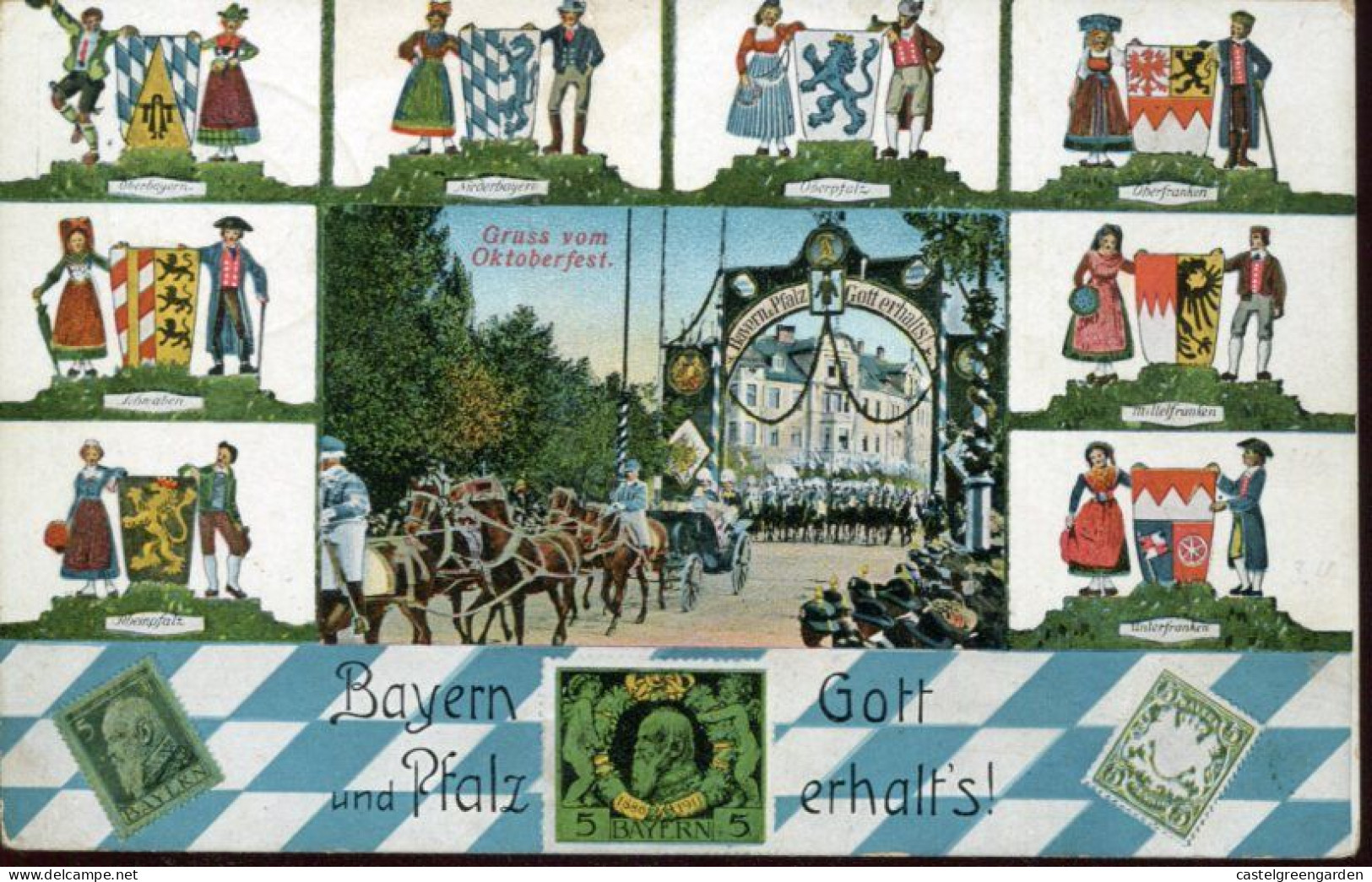 X0320 Bayern (Germany)stationery Card 5pf. 12.12.12 Munchen 12  Gruss Vom Oktoberfest - Ganzsachen