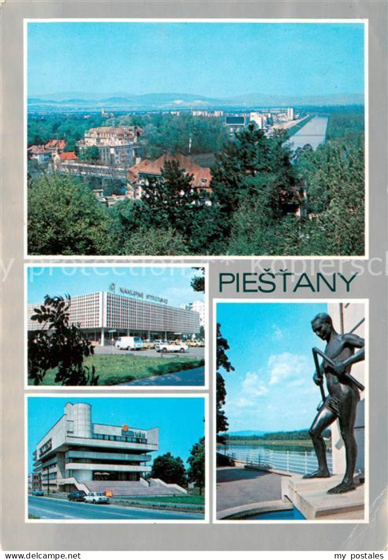 73637267 Piestany Stadtpanorama Gebaeude Statue Piestany - Slowakije