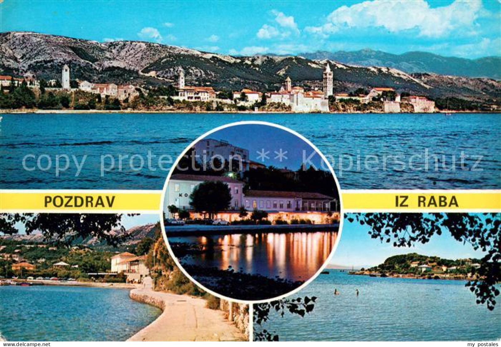 73637262 Rab Croatia Ansicht Vom Meer Aus Kuestenpanorama Uferpartie Nachtaufnah - Kroatien