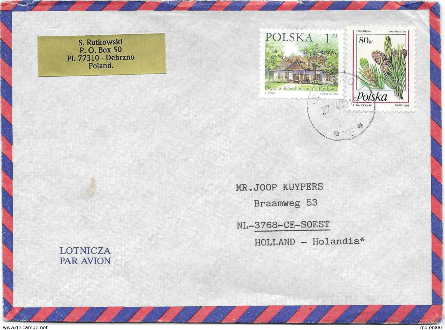 Postzegels > Europa > Polen > 1944-.... Republiek > 2001-10 > Brief Uit 2002 Met 2 Postzegels (17129) - Brieven En Documenten