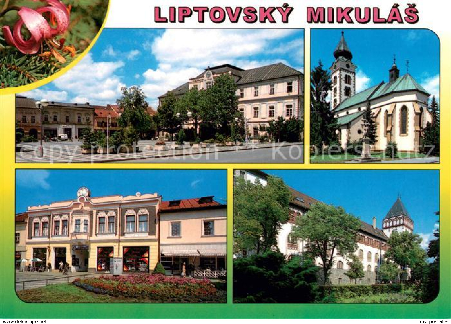 73637257 Liptovsky Mikulas Platz Innenstadt Komitatshaus Kirche Liptovsky Mikula - Slovakia