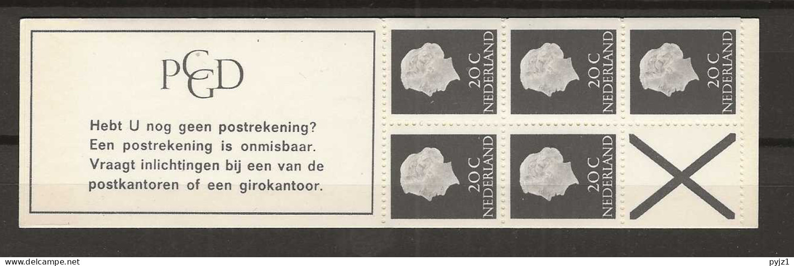 1966 MNH Nederland NVPH PB 6d - Booklets & Coils