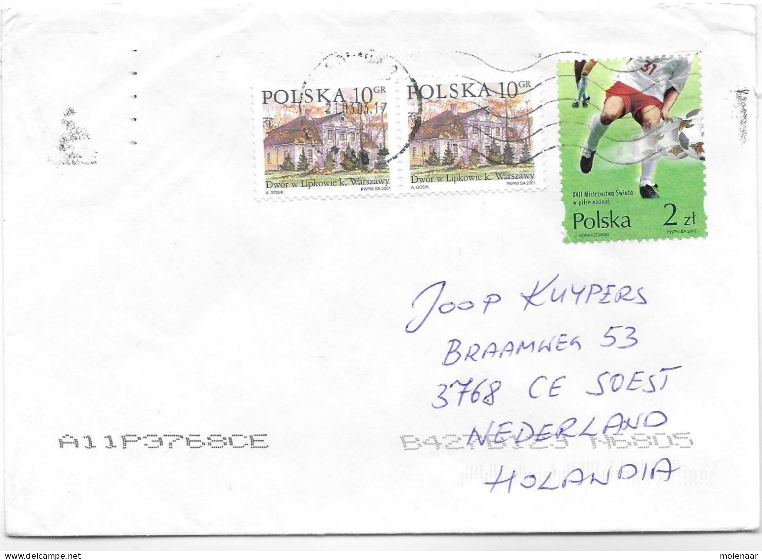 Postzegels > Europa > Polen > 1944-.... Republiek > 2001-10 > Brief Uit 2002 Met 3 Postzegels (17130) - Briefe U. Dokumente