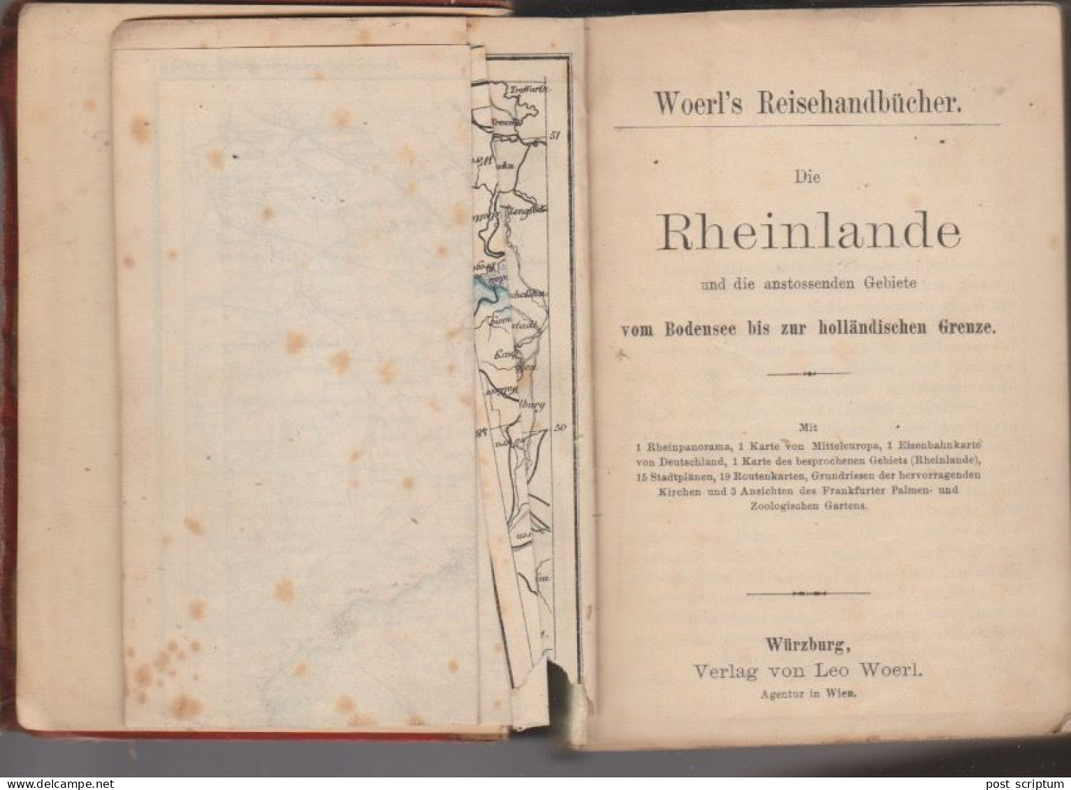 Livre - Rheinlände Wohrl's Reisenhandbücher  1887 - Guide Touristique En Allemand - Livres Anciens